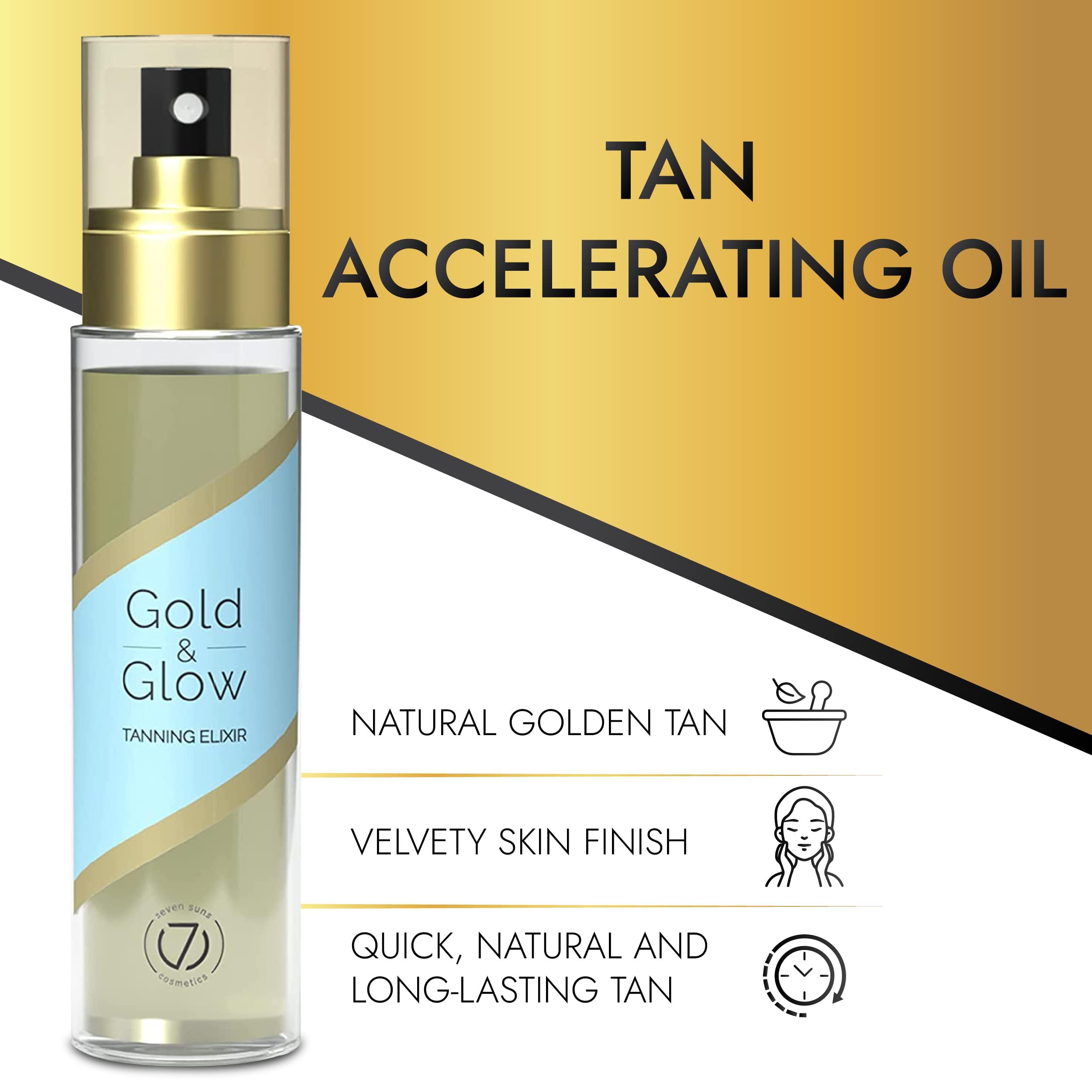 7 Suns Cosmetics Dry Oil Tanning Spray Indoor/Outdoor Accelerator 3.4 fl oz