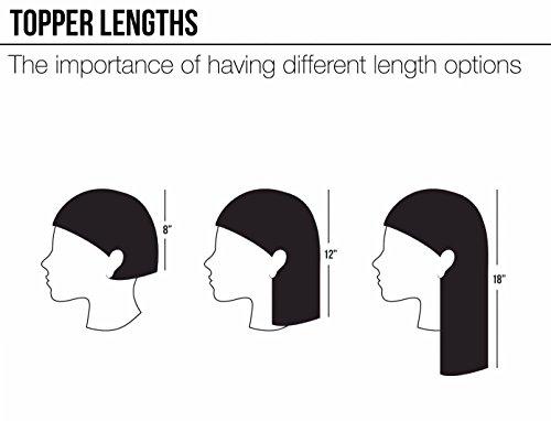 Jon Renau & Christy's Wigs Bundle - 2 Items: 8" XL easiPart French Remy Human Hair Topper by Jon Renau (item#1), Christy's Wigs Q & A Booklet (item#2) - Color: 8/30