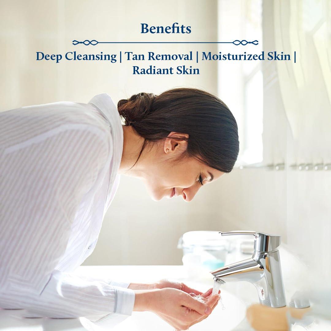 Blue Nectar Blue Nectar Dark Circles Under Eye Serum with Plant Based Niacinamide from Potato (1Fl Oz) with Kumkumadi Face Wash with with Saffron for Women & Men (3.38 Fl Oz)