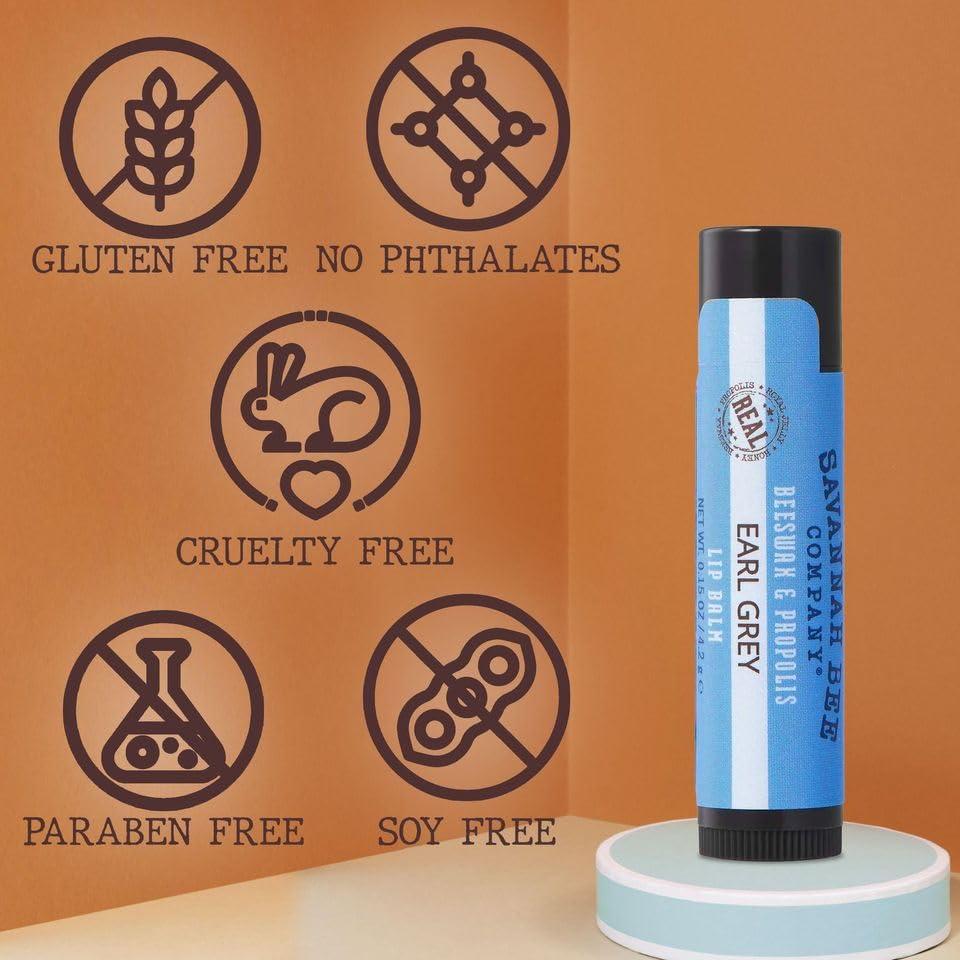 Savannah Bee Company Savannah Bee Company Lip Balm - Lip Moisturizer for Chapped Lips - Hydrating Lip Balm with Pure Honey