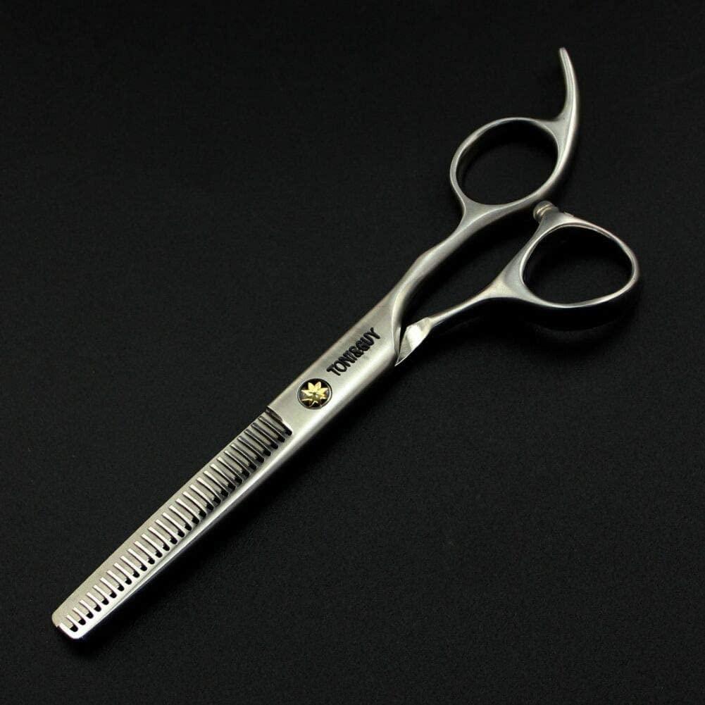 RomildaYuan Hairdressing Scissors Professional Hair Scissors,Straight Cut + Hair Thinning Scissors Hair Scissors Men Professional for Women,Silver