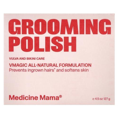 Medicine Mamas VMAGIC by Medicine Mama Grooming Polish All-Natural Exfoliating Sugar Scrub Preps Skin & Body for Grooming, Helps Prevent Ingrown Hairs Brazilian Wax & Bikini Shave Aftercare 4.5 oz
