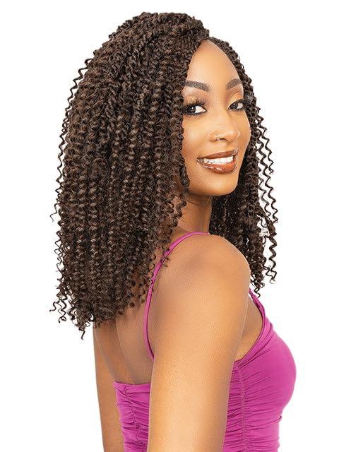 Janet Collection JANET COLLECTION Nala Tress Premium Handmade Synthetic Hair Bundles 3X BOHO CHIC BOMB TWIST 14\"Crochet Braid BOB STYLE (1 PACK, 1B)