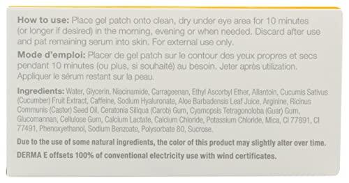 DERMA-E Derma E Vitamin C Bright Eyes Hydro Gel Patches, Natural, Cruelty Free, 3 Ounce (Pack of 1)