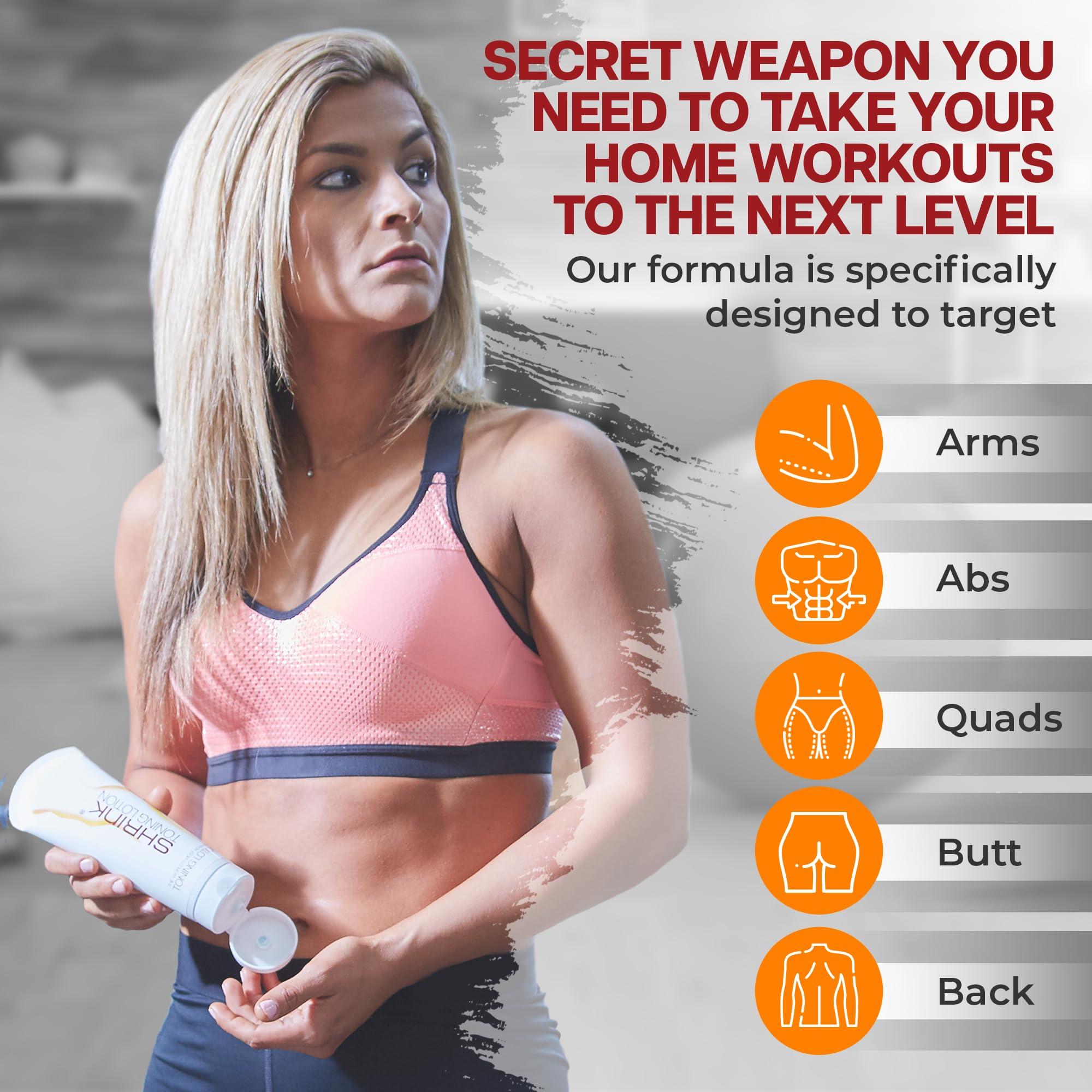 shrink Shrink Toning Lotion - Heat Activated Cellulite Cream and Firming Body Lotion for Women and Men - Body Cream for Stomach, Tummy, and Body - with Caffeine, Vitamin E, Skin Tightening Body Cream (8oz)