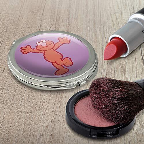 GRAPHICS & MORE Sesame Street Elmo Distressed Compact Travel Purse Handbag Makeup Mirror