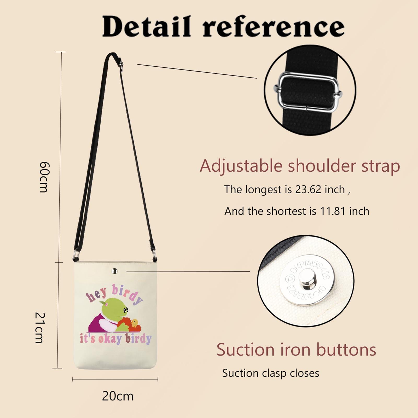 XYANFA XYANFA Mona Naanalan Makeup Bag Cartoon Gift Princess Mona Meme Hey Birdy Its Okay Birdy Zipper Pouch (okay birdy Crossbody bag)