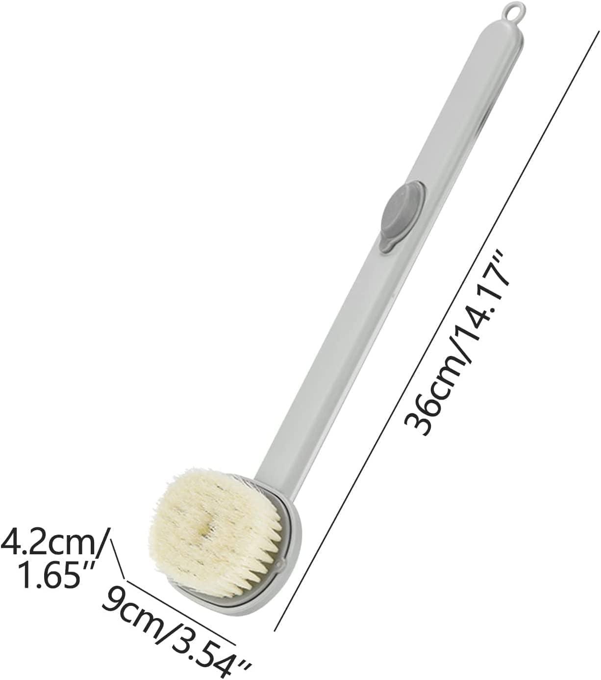 JayKaiva Welnax Deeclean Bath Brush, Back Brush Long Handle Bath Massage Cleaning Brush,Back Scrubber for Shower with Soap Dispenser (5#)