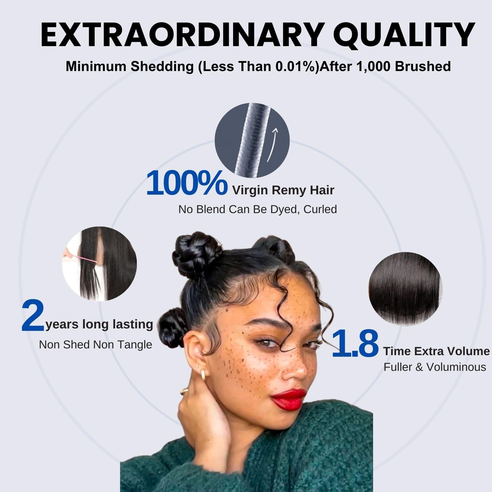 HERMOUS HERMOUS Full Lace Human Hair Wigs HD Transparent Lace Pre Plucked Handmade Whole Head Part Anywhere Lace Wig 180% Density Straight 12A Brazilian Virgin Remy Hair 12 Inch Natural Black