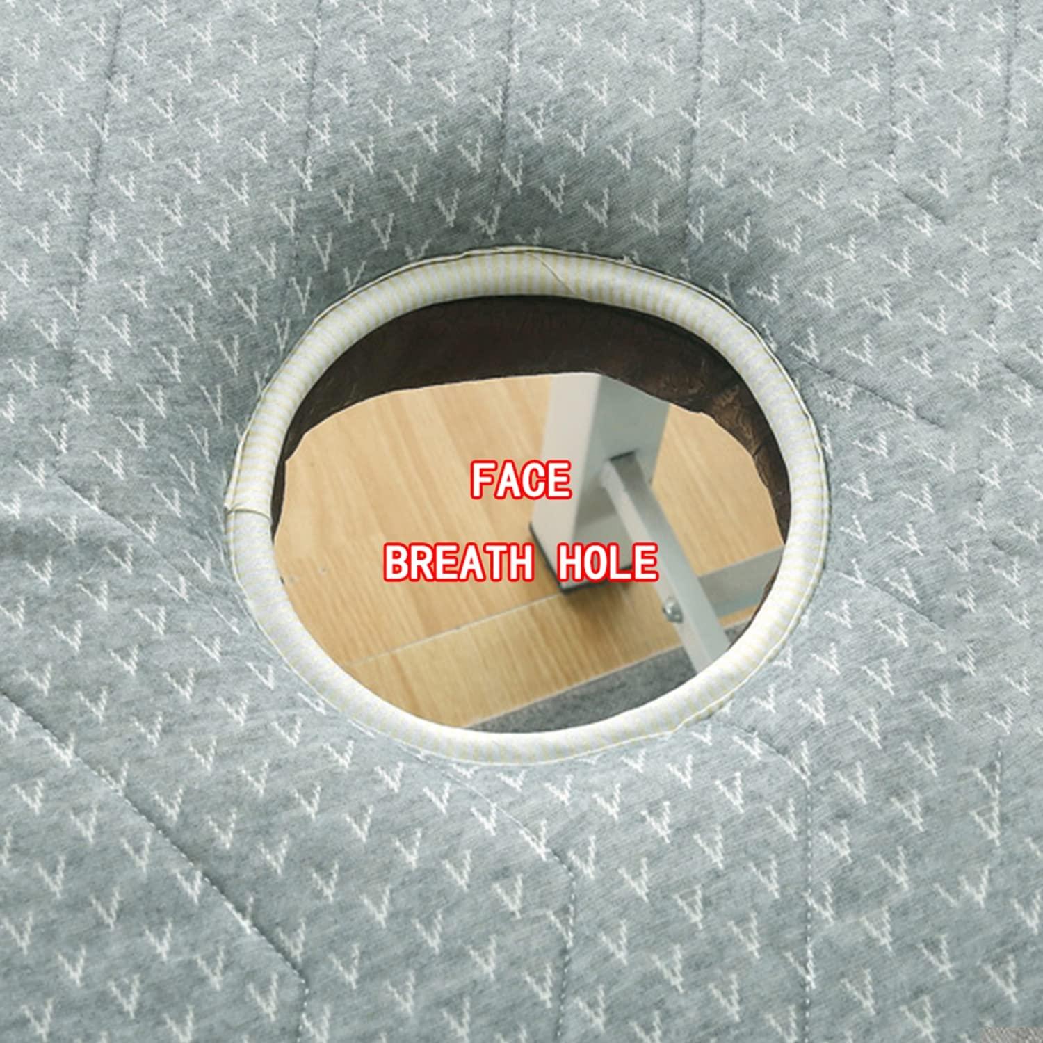 NinthAvenue Basics Massage Table Mattress Pad with Round Head Memory Foam Mattress Topper for Spa Bed Professional Massage Accessories Non-Slip Beauty Bed Mattress with Breathing Hole,Beige,70x185cm