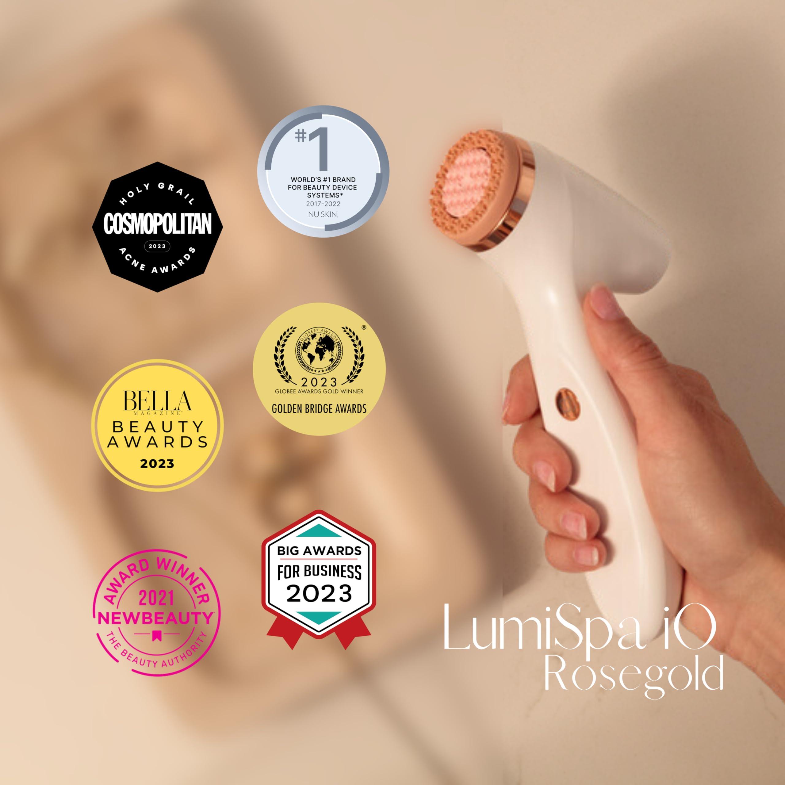 Nu Skin Nu Skin ageLOC LumiSpa iO System | Smart Skincare System, Facial Cleansing Device | Morning and Night Facial Cleansing Device | Daily Skin Care, Glowing Skin | Two-Minute Routine (Rose Gold)