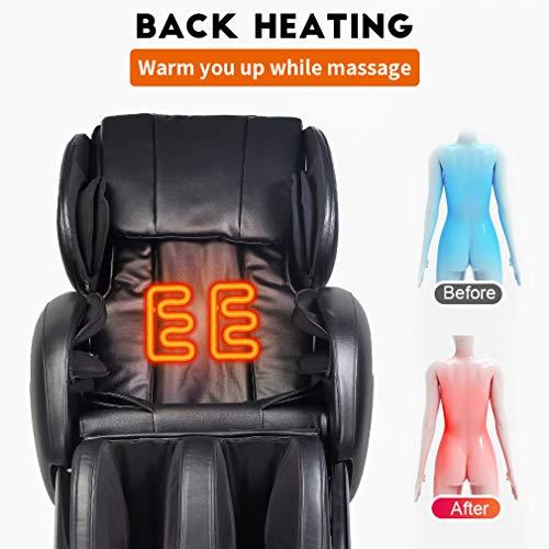 BestMassage Zero Gravity Full Body Electric Shiatsu Massage Chair Recliner with Foot Roller Airbag Massage System Stretch Vibrating(Black)