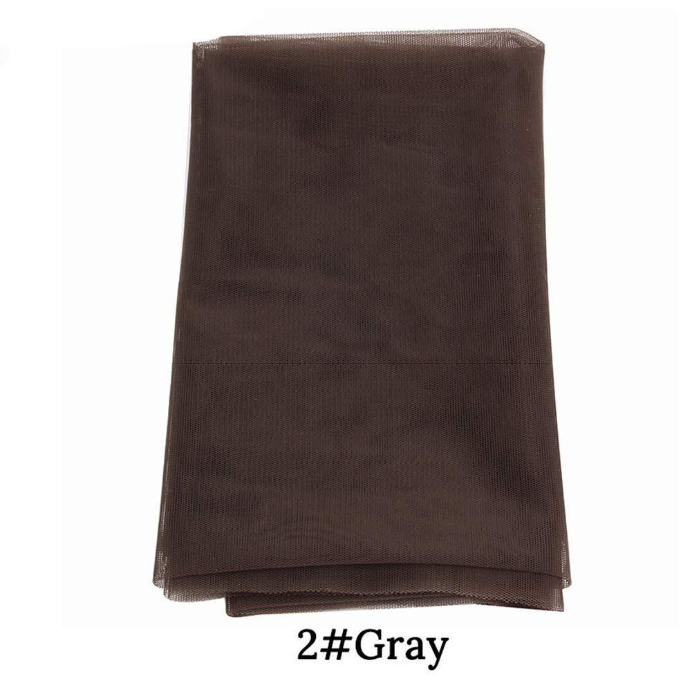 LesafeV LesafeV Swiss Lace For Wig Making 1 Pcs Lace Front Hair Net 1/4 Yard Weaving Wigs Foundation Toupee Frontal Closure Net For Making Wigs 2# Gray