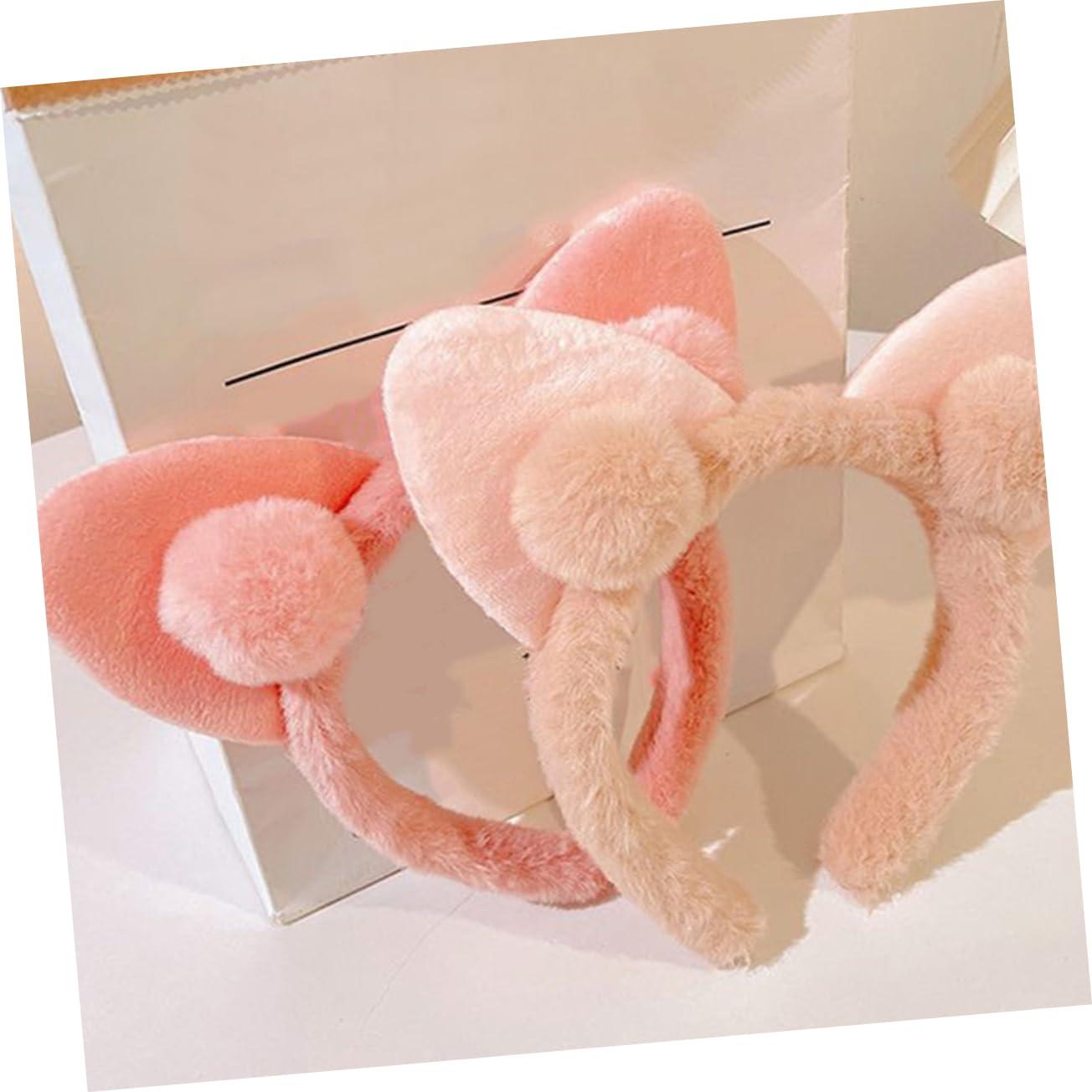 MAGICLULU MAGICLULU 2pcs Cat Ears Headband Cat Ear Headphones Fox Ears Cat Ears Cosplay Cat Ear Headband Cat Collar Black Cat Ears Cat Cat Headband Cats Cat Self Kitten Muffs Abs