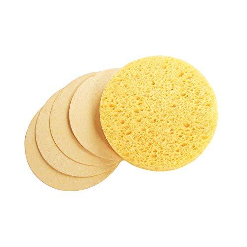 APPEARUS Facial Sponges - APPEARUS Compressed Natural Cellulose Face Sponge | Made in USA | Professional Spa Sponges for Face Cleansing, Massage, Pore Exfoliating, Mask, Makeup Removal (Yellow)