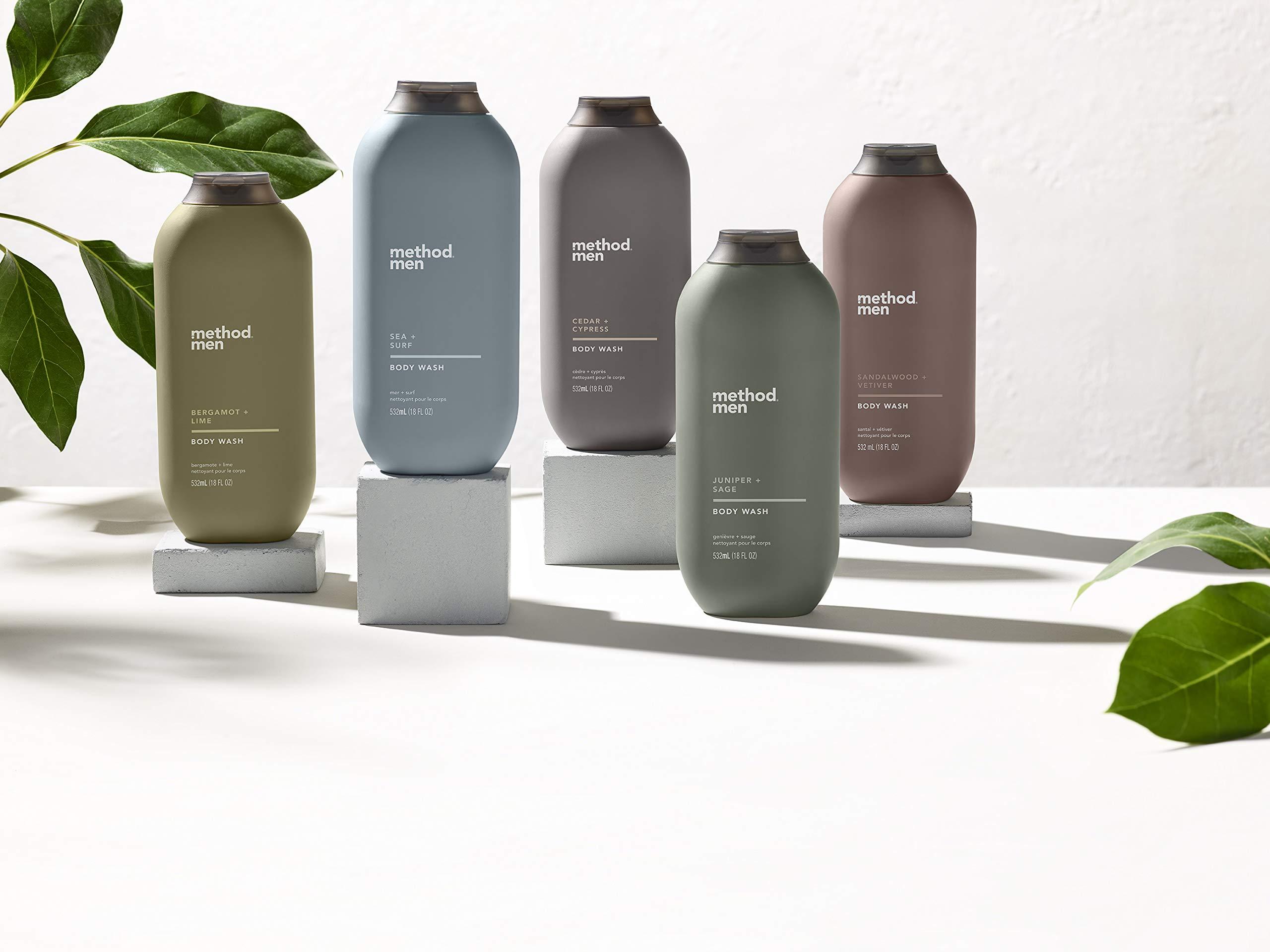 Method Method Men Body Wash, Sea + Surf, Paraben and Phthalate Free, 18 fl oz (Pack of 2)