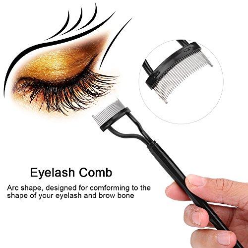 Boquite Valentine's Day Carnival Mini Eyelash Curler,Eyelash Curler Eyelash Comb Steel Needle Eyebrow Mascara Brush Makeup Cosmetic Beauty Tools