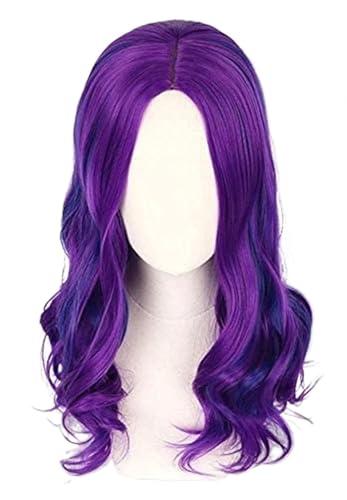 SHANFEIYU SHANFEIYU Anime women Purple and Blue Wig Halloween Fancy Dress Costume Wigs