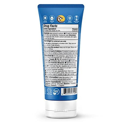 Badger Badger Reef Safe Sunscreen, SPF 40 Sport Mineral Sunscreen, 98% Organic Sunscreen Ingredients, Broad Spectrum, Water Resistant, Zinc Oxide Sunscreen, Unscented, 2.9 fl oz (2 Pack)
