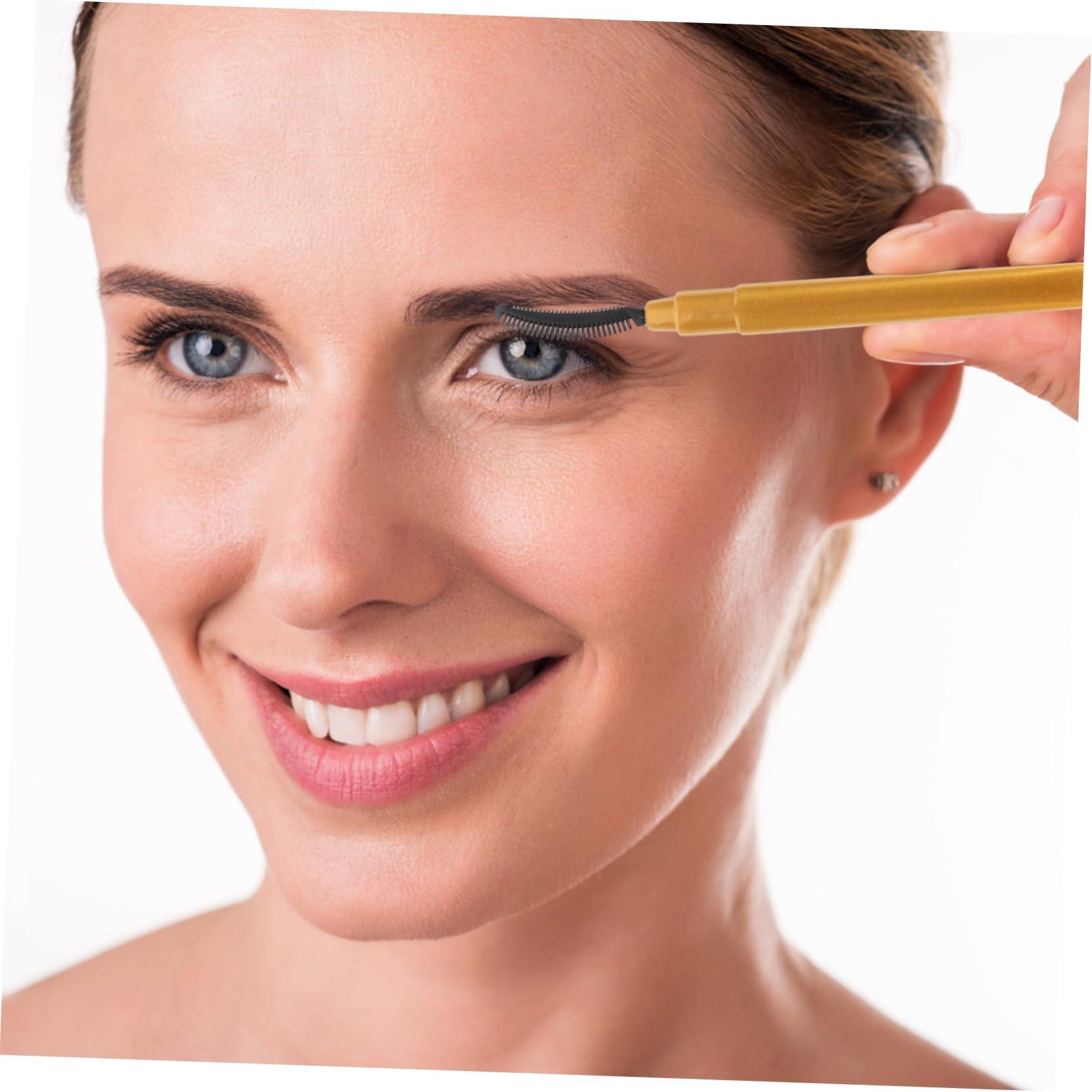 FOMIYES FOMIYES Fashionable Gold 6pcs Mascara Brush Lash Wand Set Soft Silicone Makeup Brushes for Travel