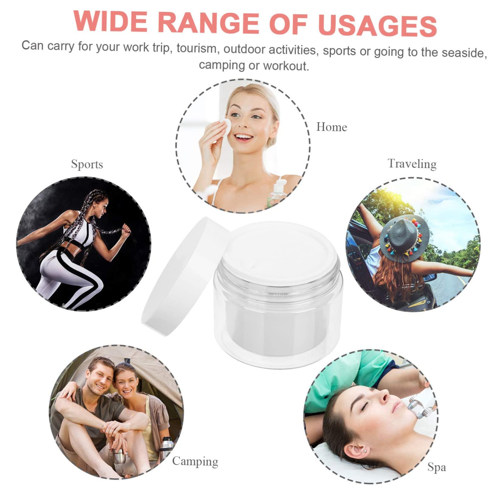 ASAKKURA ASAKKURA 10Pcs PP Double Layer Cosmetics Jars Face Cream Containers Jars with Lids