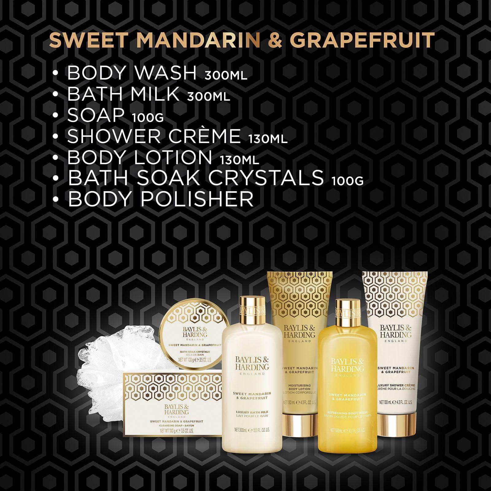 Baylis & Harding Baylis & Harding Gift Set for Women - Ultimate Luxury Bath & Skincare Set - Sweet Mandarin & Grapefruit
