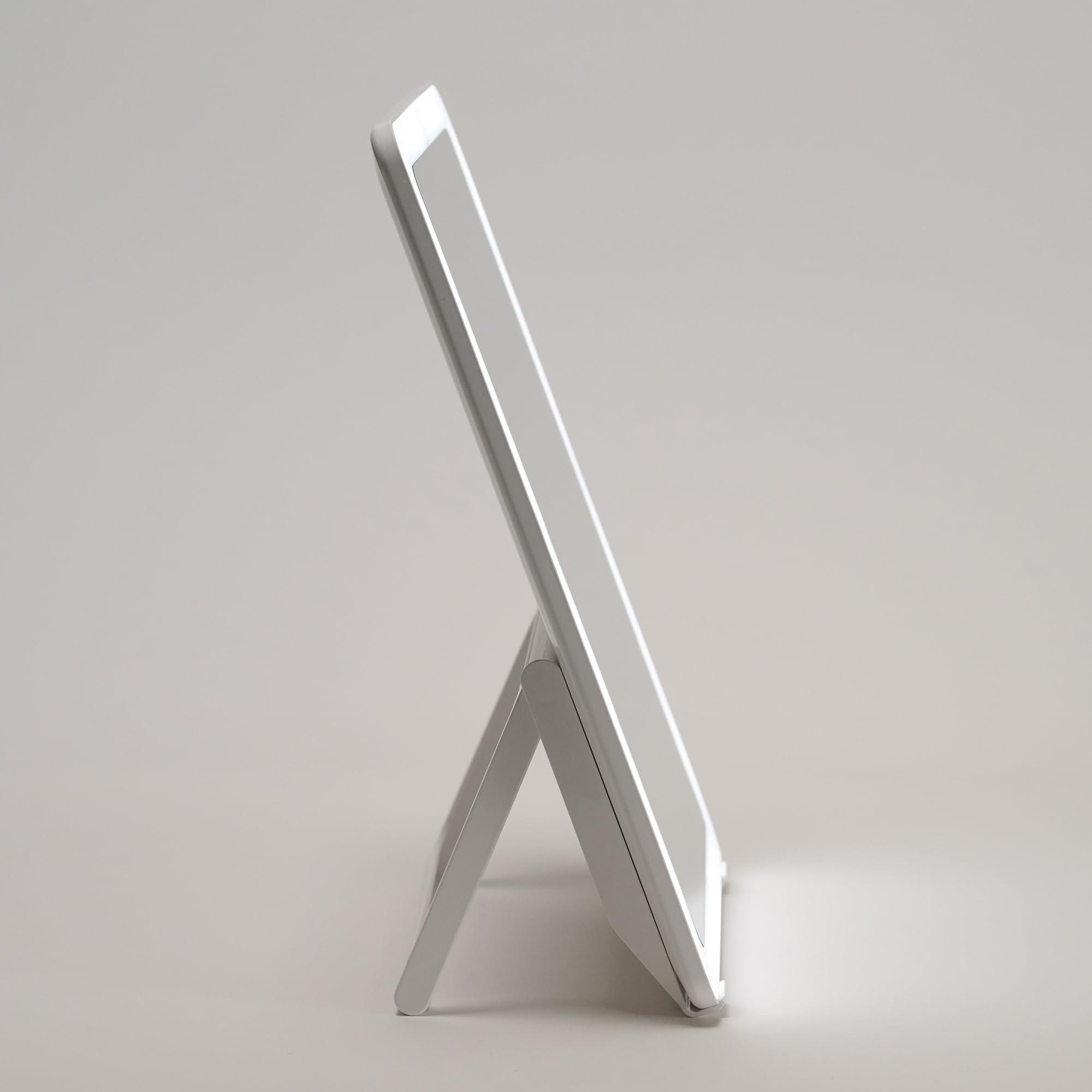 Ilios Lighting Ilios Lighting Portable Makeup Mirror with Adjustable Stand, Dimmable LED Lighting, 3 Color Modes, and Touch Control Perfect for Travel, Vanity, and Beauty On-The-Go