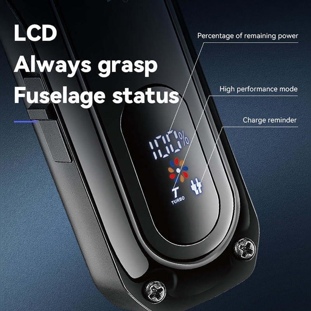 toothgeneric toothgeneric Hair Cutting Tool, Metal Men\'s Professional Hair Trimmer Electric Beard & Hair Clipper Rechargeable Hair Cutter Machine Haircut