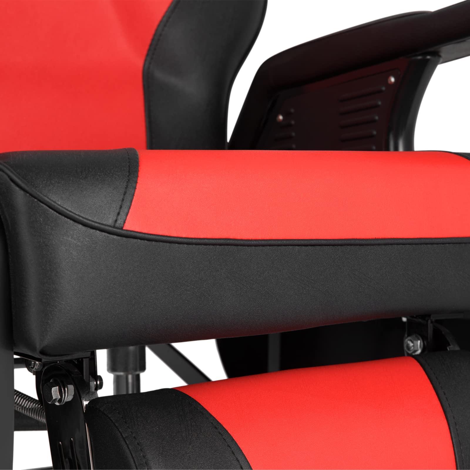 HopeHope Barber Chairs for Barbershop Barber Chairs Reclining Barber Chair Salon Chair for Salon Equipment Tattoo Chair Black,Beauty Chair Artist,Salon Chair Red and Black (110 x 72 x 95-110.5) cm (L x W x H)