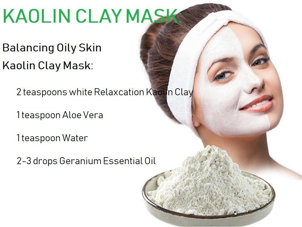 Relaxcation Relaxcation Bulk 5 LB Kaolin White Clay Powder (China Clay) | 100% Natural for Making Mask for Face/Facial, Hair, Body, Soap, Deodorant, Bath Bombs | 5 lbs