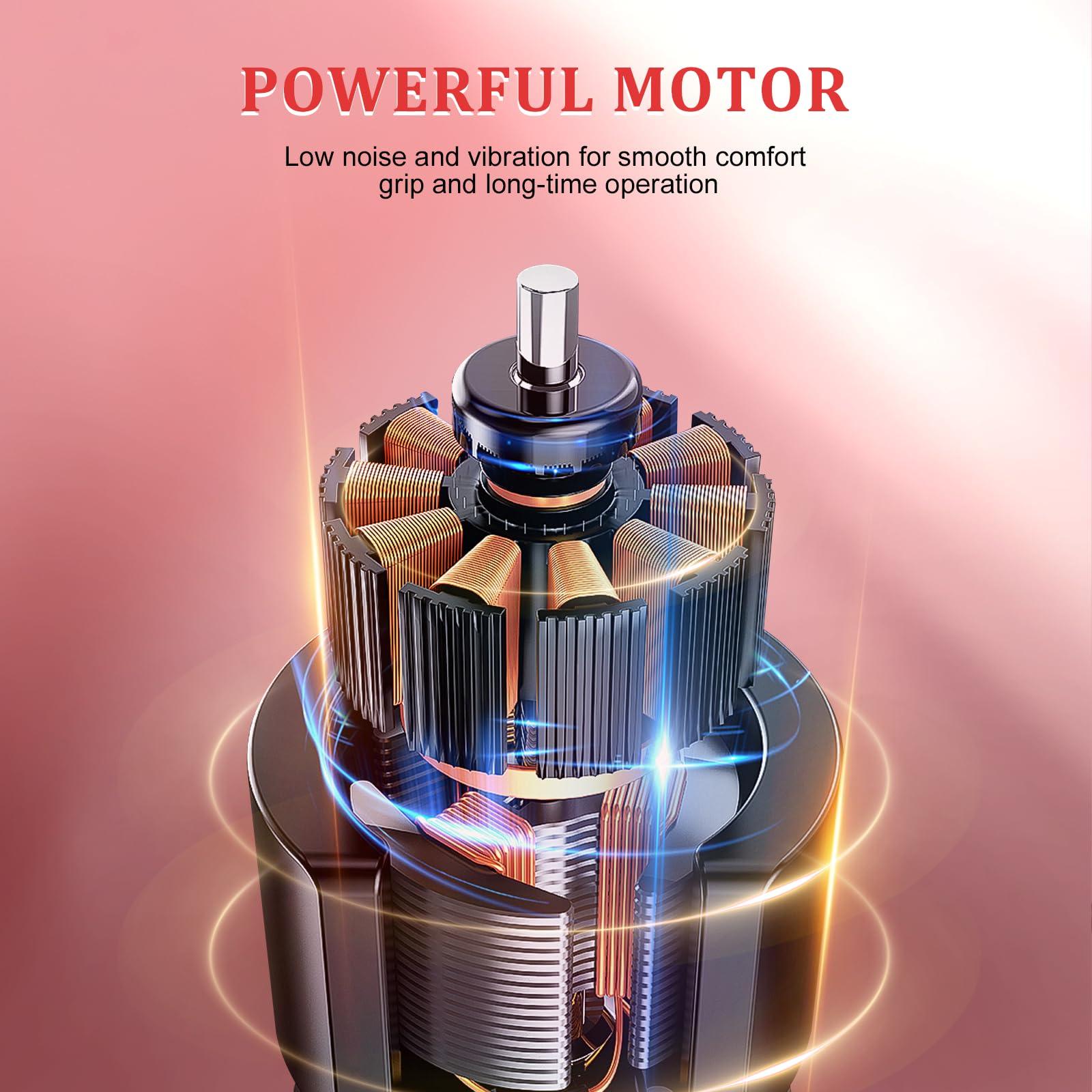 Rlojru Rlojru Electric Foot File - Powerful Electric Foot Callus Remover Tool 1000rpm/min Foot Sander for Feet Professional Electric Foot Grinder with 60pcs Sandpaper for Dead Skin Calluses (Pink)