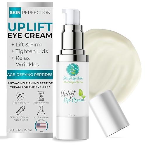 Skin Perfection Revitalize Your Eyes: Uplift Anti-Aging Eye Cream for Dark Circles, Wrinkles & Puffiness Copper Cream Peptide Complex Haloxyl Lift Tighten Droopy Lids Argireline Matrixyl Pepha Tight .5 oz