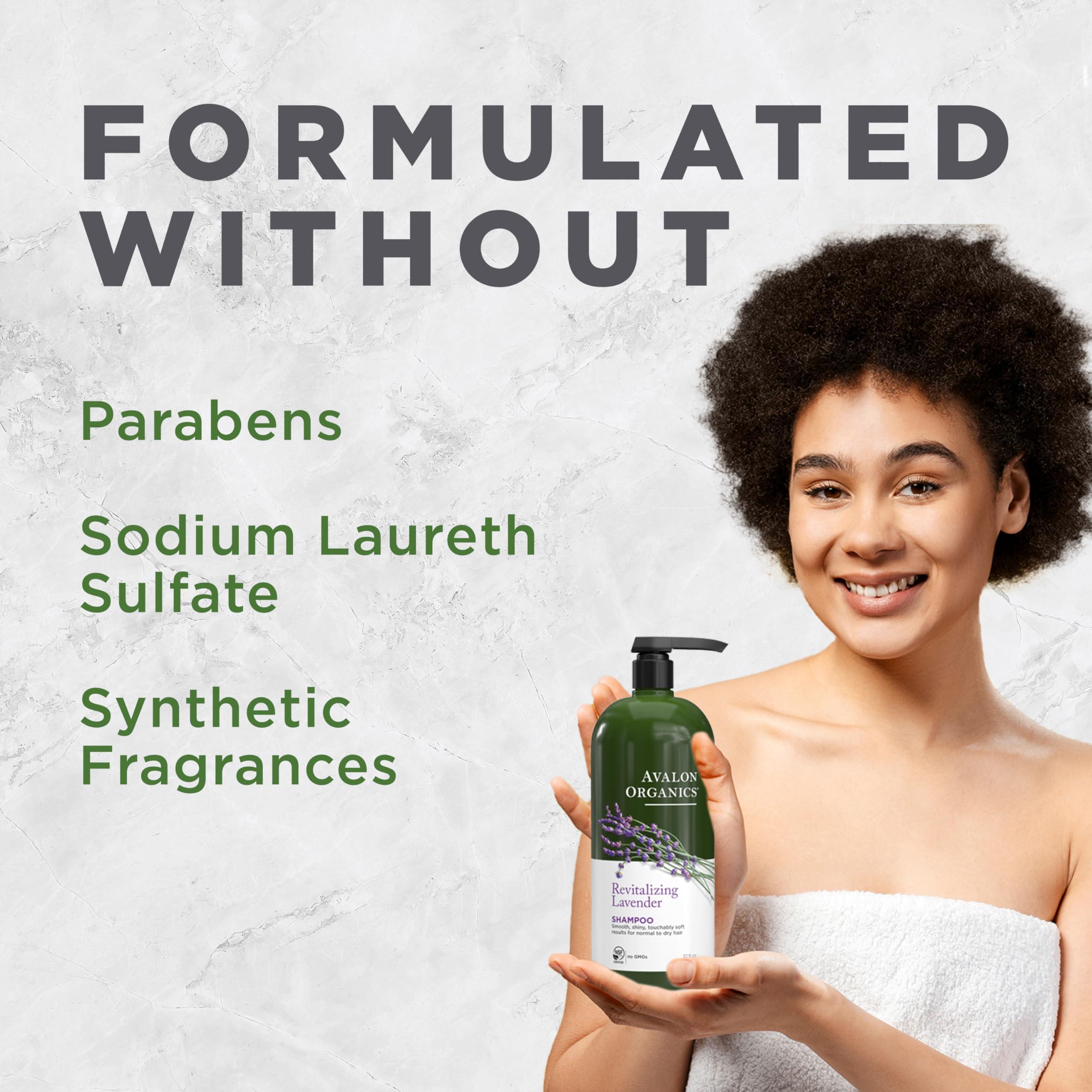 Avalon Organics Avalon Organics Revitalizing Lavender Shampoo, For Smooth, Shiny, Touchably Soft Hair For Normal To Dry Hair, 11 Fluid Ounces