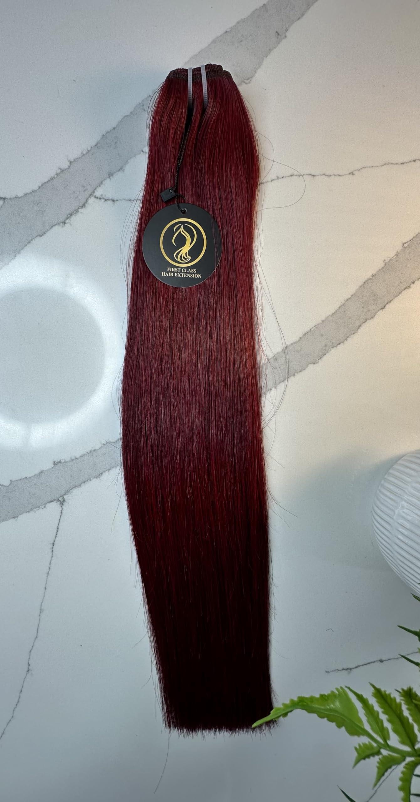 First Class Hair Extensions First Class Hair Extensions, red wine color, straight, sewing, 100% human hair. (20)
