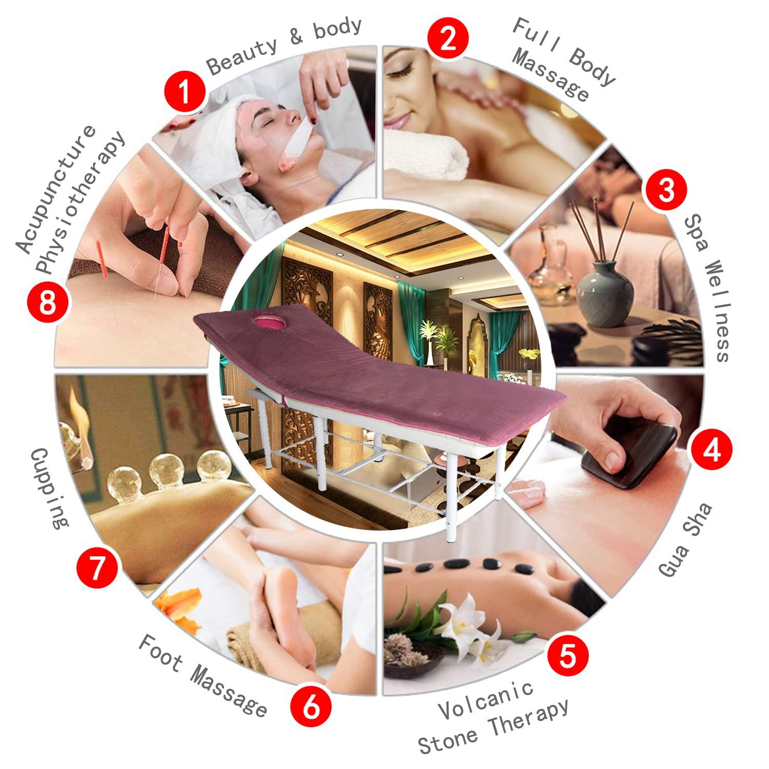 NinthAvenue Basics Massage Table Mattress Topper,Comfortable Massage/Spa Table Pad,0.8In Lash Bed Cushion Memory Foam,with Four Corner Straps & Anti-Slip Bottom,Without Bed,Not Washable,Gray t,80x190cm