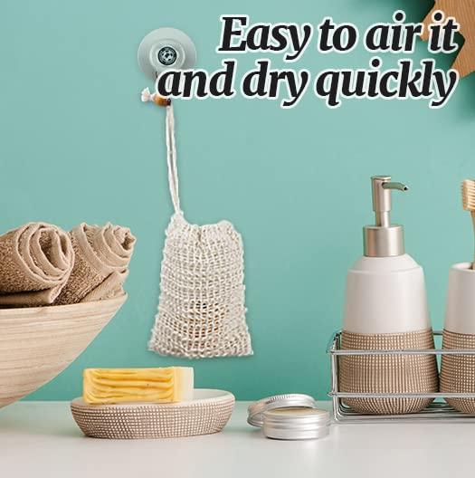 Ycolama Ycolama 50 Soap Bags Mesh Exfoliating, 100% Natural Sisal Soap Pouch, Soap Savers for Shower Use Like Massaging And Scrubbing(5.3 × 3.7inches)