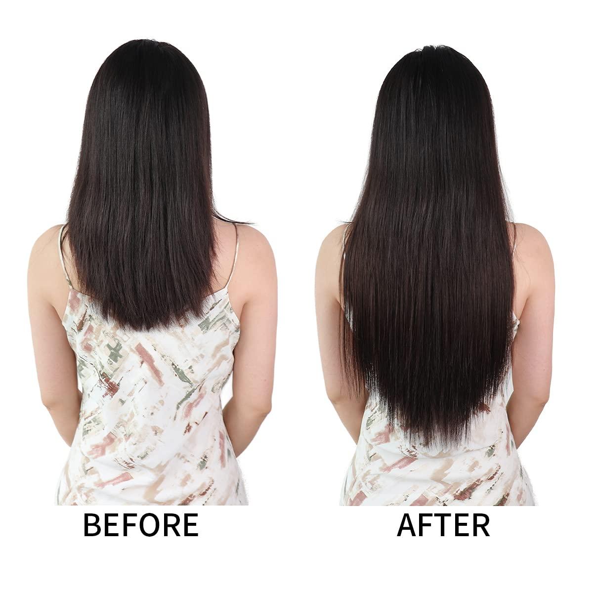 HSPJHTM HSPJHTM Dark Blue Hair Extensions Straight Clip in Hair Extension for Women Halloween hair extention 22\" Synthetic 5PCS Natural Thick Hair Pieces Full Head