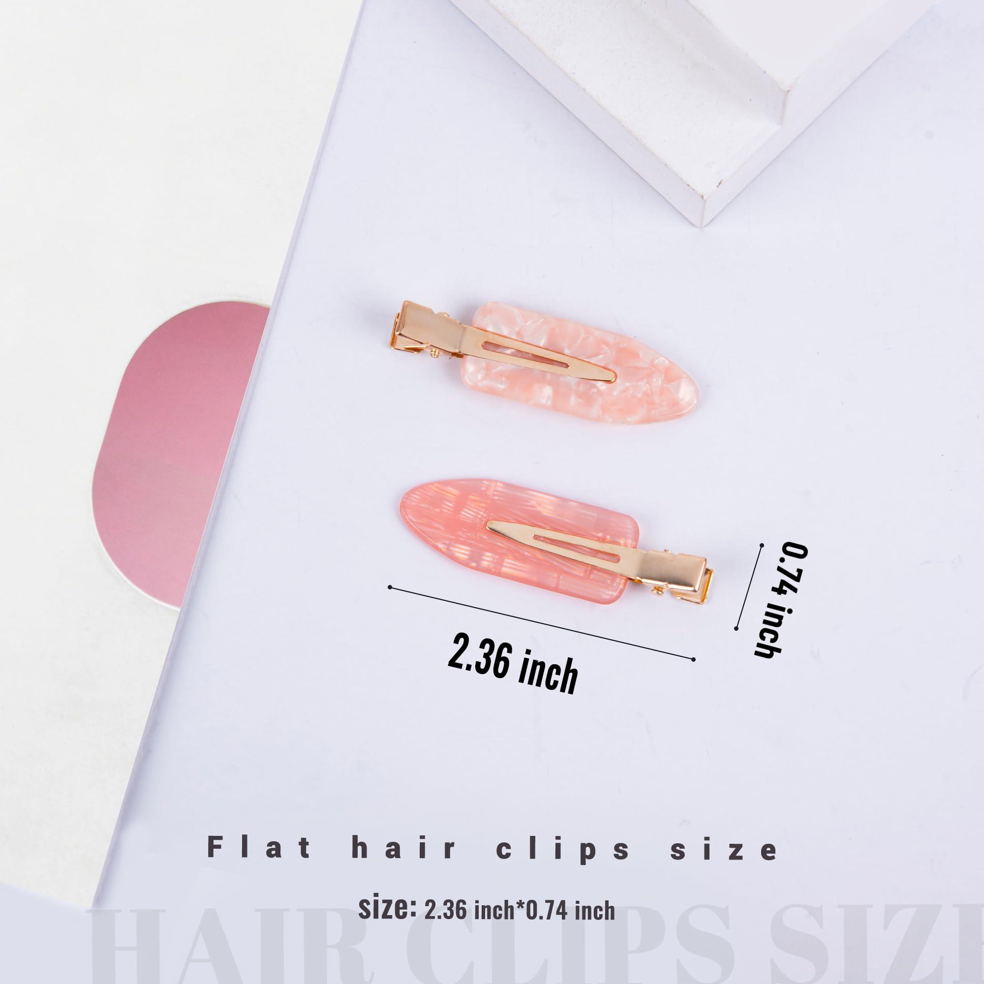 Cptots Cptots No Crease Hair Clips Creaseless Hair Clips Makeup Clips No Bend Hair Clips Flat Hair Clip For Styling Non Slip Hair Accessories For Women,Pink,12 PCS