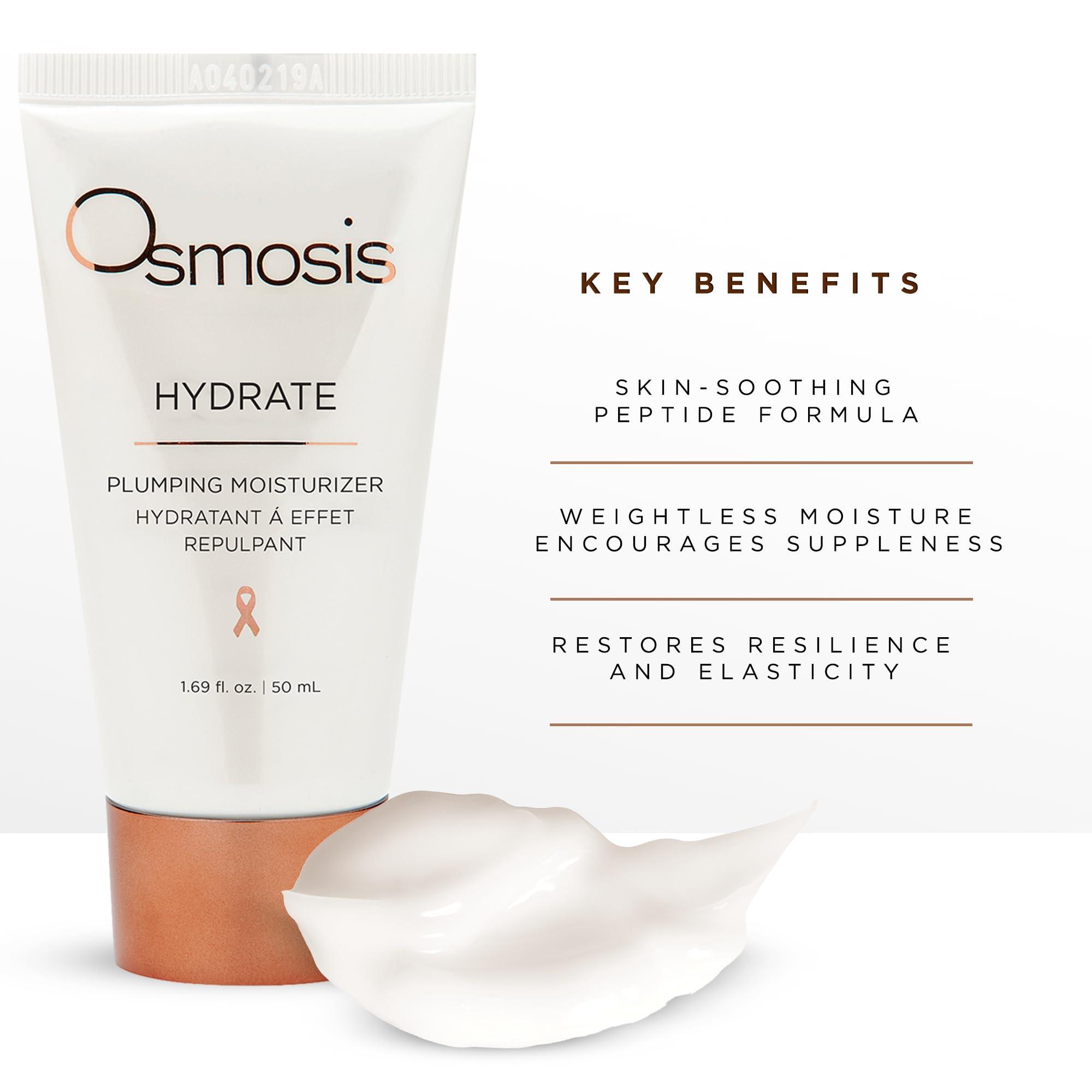 OSMOSIS OSMOSIS Facial Moisturizer and Serum Kit, HYDRATE (1.69oz) Plumping Facial Moisturizer with Shea Butter, CORRECT (1oz) Preventative Retinal Facial Serum Collagen Booster
