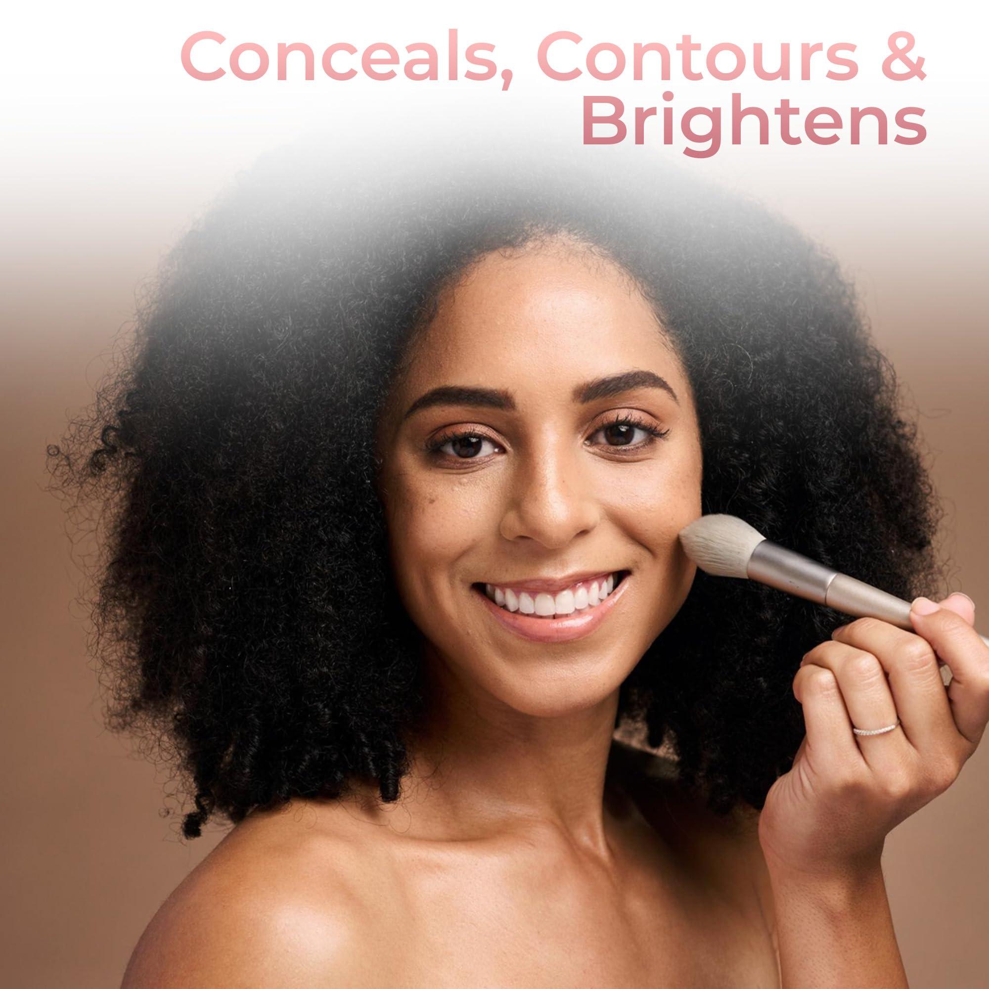 Sweet Face Minerals (12 Gram Bag) Dark Concealer Powder Refill by Sweet Face Minerals, High Coverage Concealer, Under Eye Concealer for Mature Skin, SPF 30 Concealer, Skin Foundation Concealer, Refillable Pouch