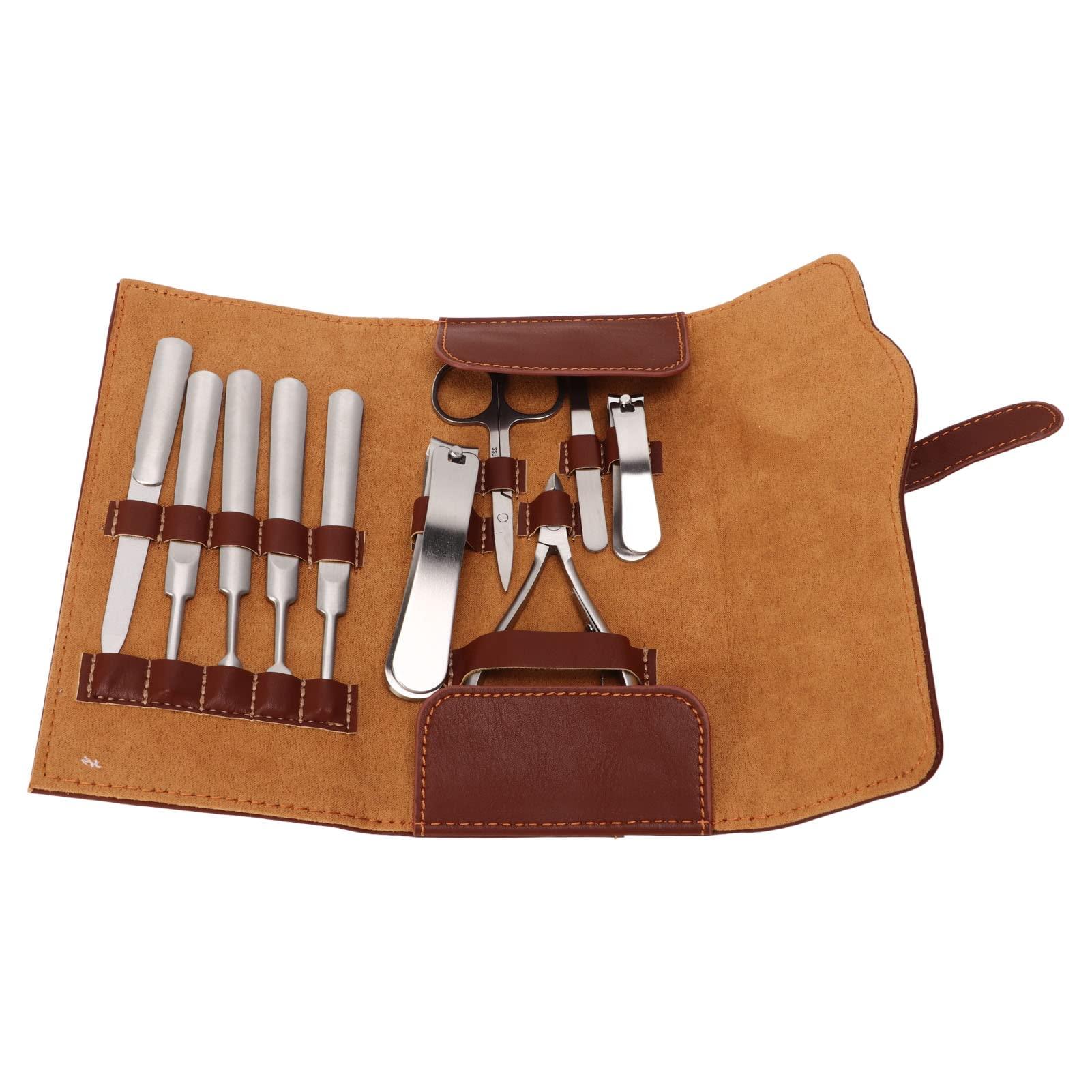 Restokki Manicure Set Professional Nail Clipper 10Pcs Manicure Portable Pedicure Tools Kit with Storage Bag, Professional Grooming Kits, for Travel or Home,Perfect Gifts Women and Men