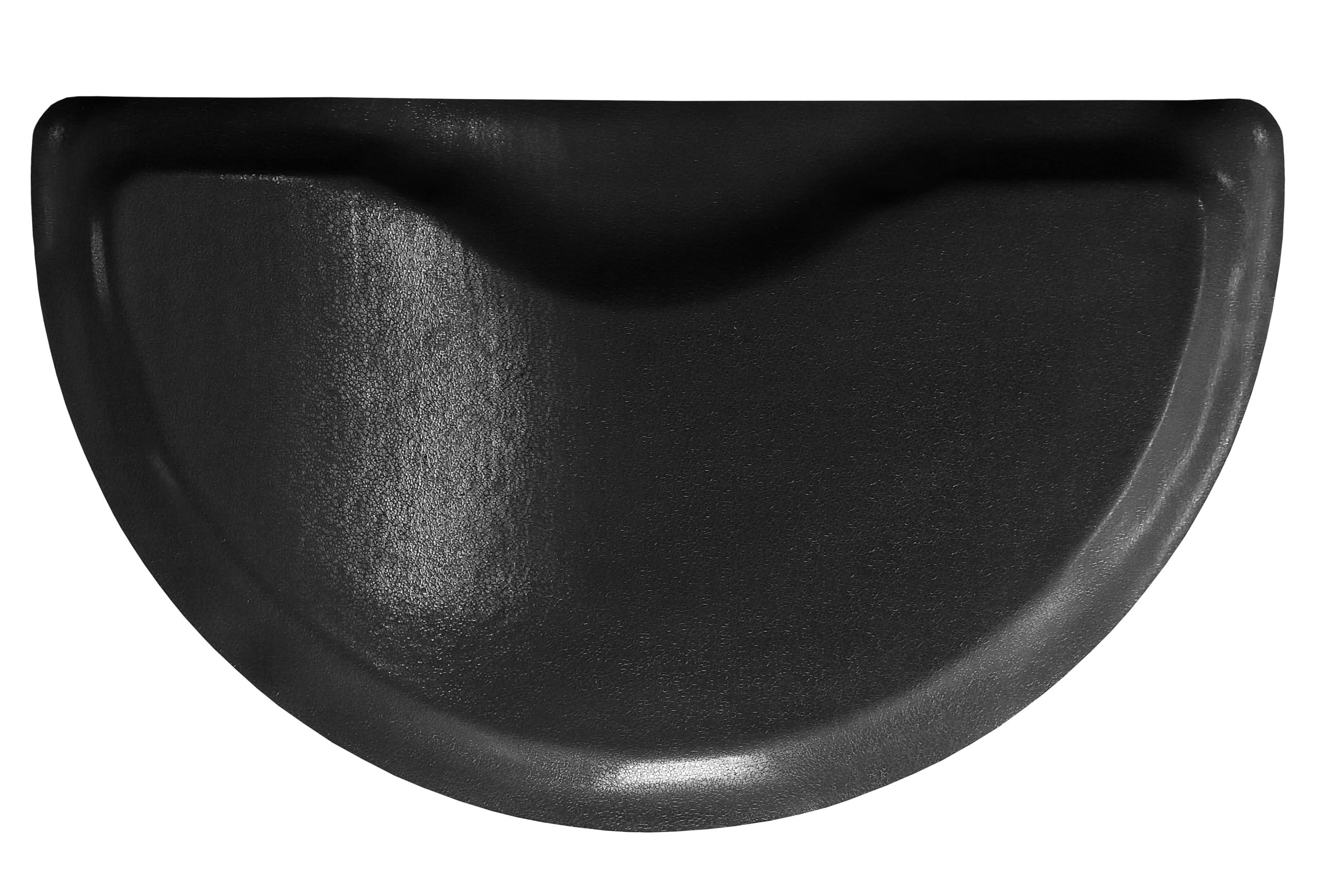 Rhino Mats Rhino Mats-Rhino Hide Salon Mat 3\' x 4\' in Semi-Circle and Rectangle, 1/2\'\' and 7/8\'\' Thick (Black 1/2\'\' Thick, Semi Circle)