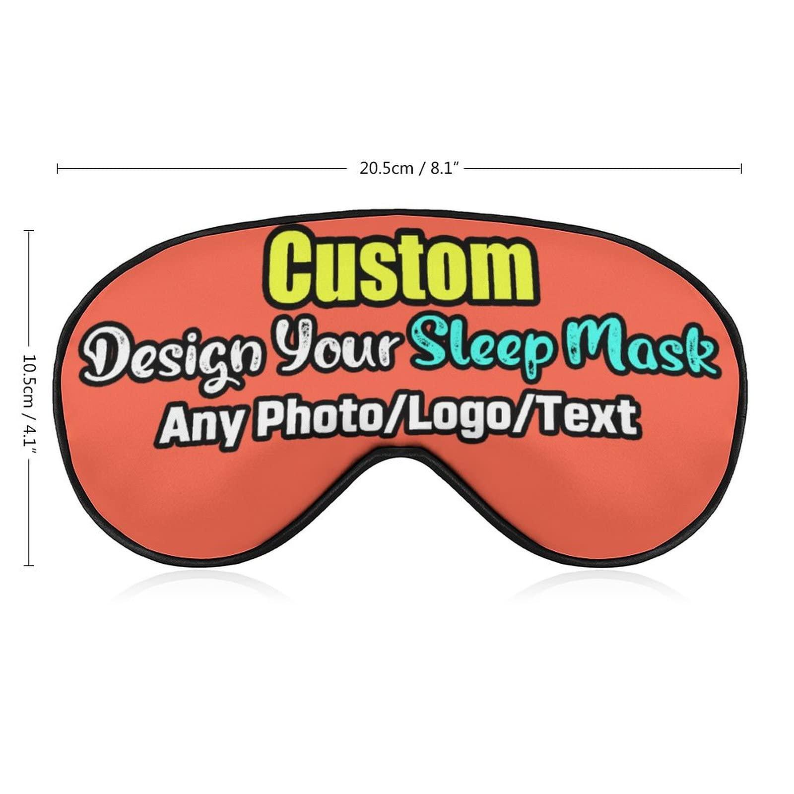 HXHX HXHX Custom Sleep Mask Add Funny Design, Personlized Photo Sleeping Mask Customizable Gifts, Custom Text Eye Mask Adjustable and Soft Tomato Style36