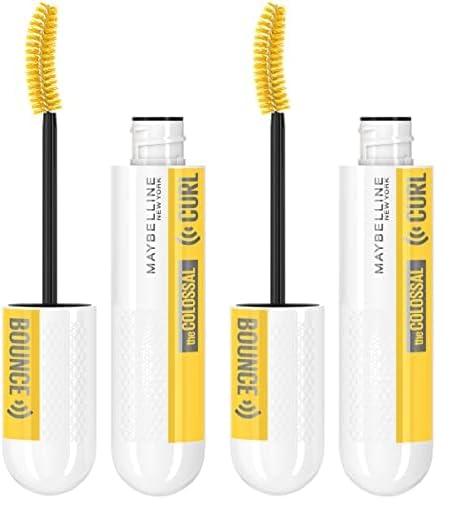 MAYBELLINE Maybelline Volum\' Express Colossal Curl Bounce Washable Curling Mascara, Blackest Black, 1 Count (Pack of 2)