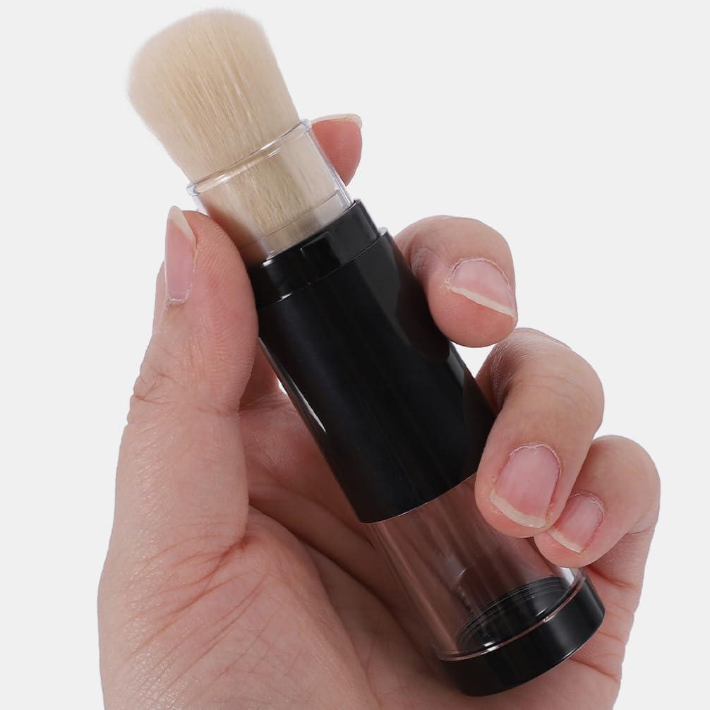 Healeved Healeved 2PCS Powder Brushes Retractable Blush Brush Makeup Brush Travel Foundation Brush with Refillable Bottle