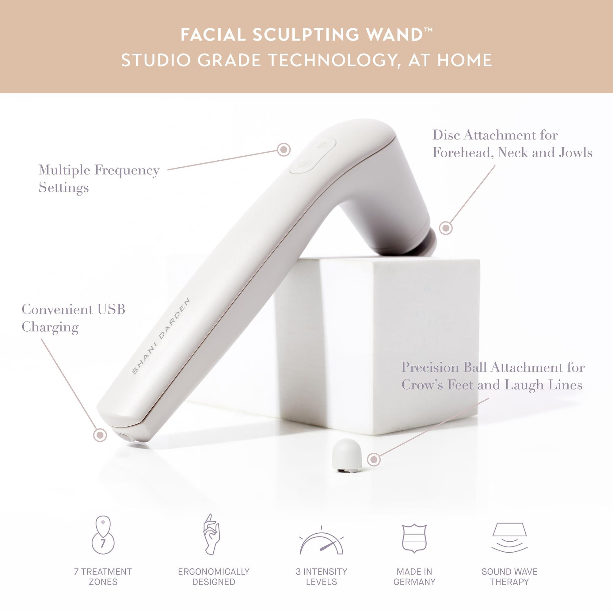 SHANI DARDEN SHANI DARDEN SKIN CARE Sculpt & Firm Travel Kit, Facial Sculpting Wand, Attachments, Retinol Reform & Lactic Serums, Peptide Cream & Pep Gel, 7 Items