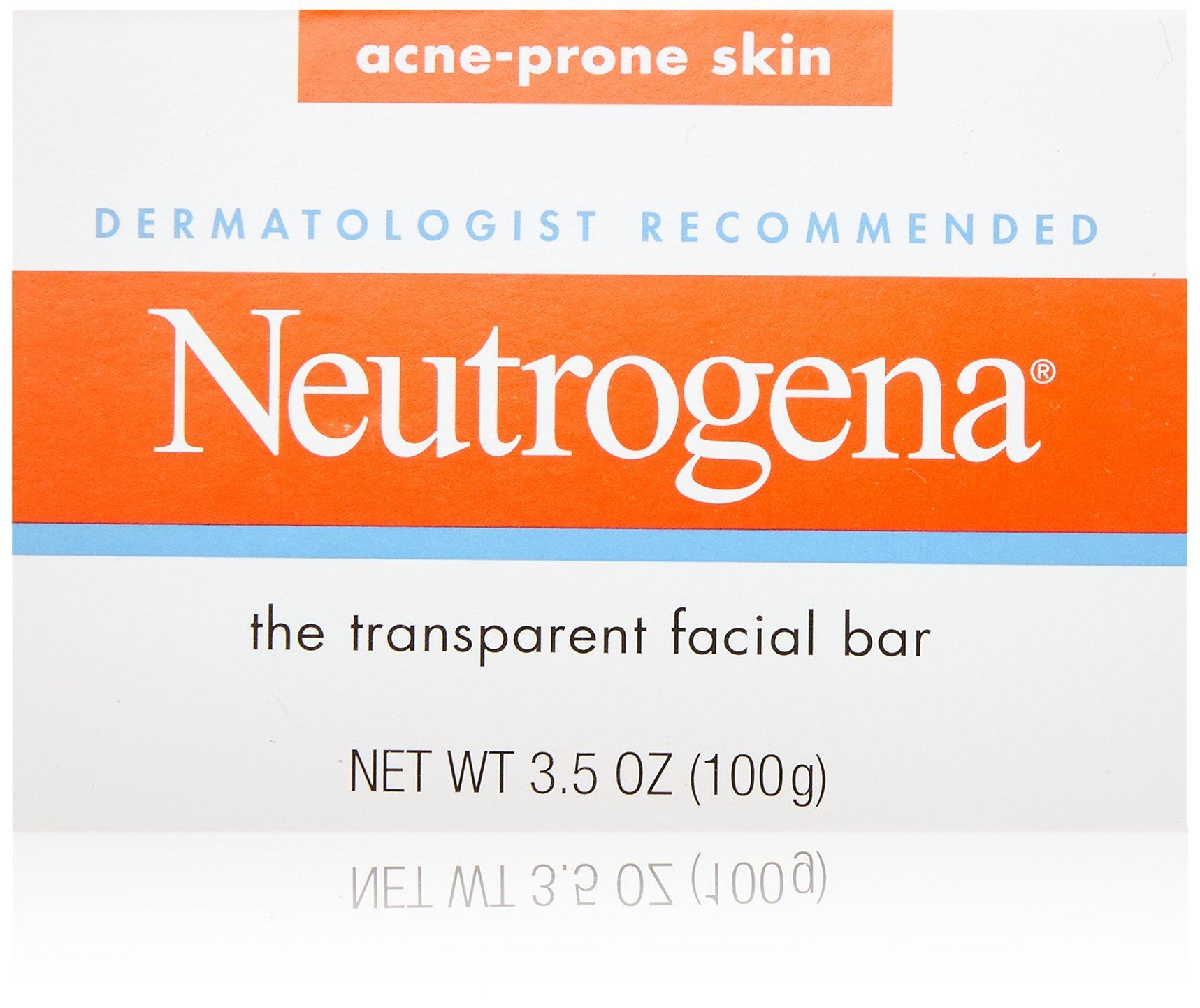Neutrogena Neutrogena Transparent Facial Bars, Acne-Prone Skin Formula, 3.5 Ounce (Pack of 8)