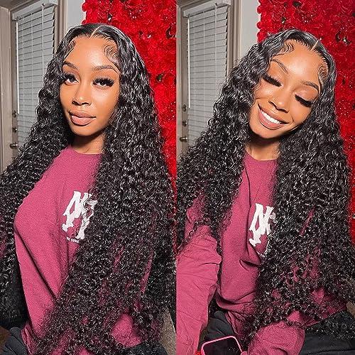 YOCYTU 12A Deep Wave Human Hair Bundles 18 Inch Brazilian Deep Wave Curly 1 Single Bundles Human Hair 100% Unprocessed Virgin Remy Wet and Wavy Human Hair Weave Bundles Deals Natural Black