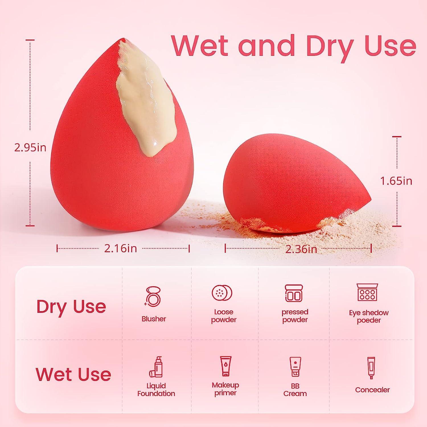 Generic 5 Pcs Makeup Sponges Set, Foundation Blending Paw Paw Sponge, Latex Free Beauty Sponges Flawless for Liquid, Cream, and Powder, Boun Boun Sponges, Multi-colored Makeup Sponges