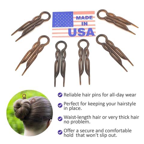 Good Hair Days Good Hair Days Hair Pins - Plastic, U-shaped Magic Grip Hairpins, Strong Durable Pins For Fine, Thick & Long Hair, Hair Styling Accessories, Set of 10 (Black)